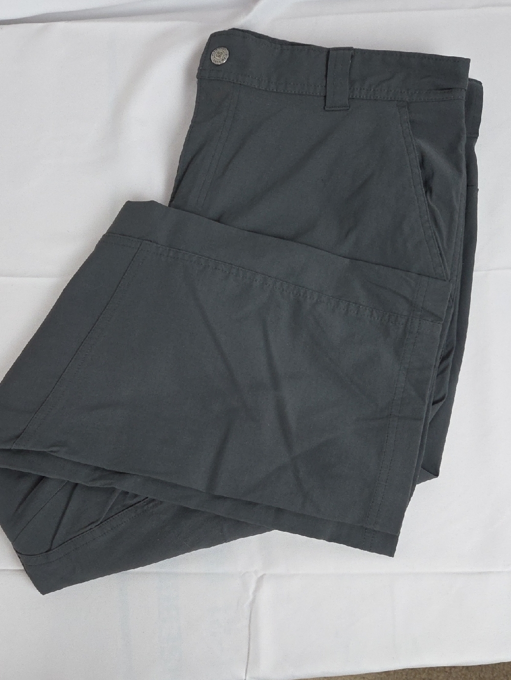 Columbia Slate Gray Outdoor Pants with Branded Snap